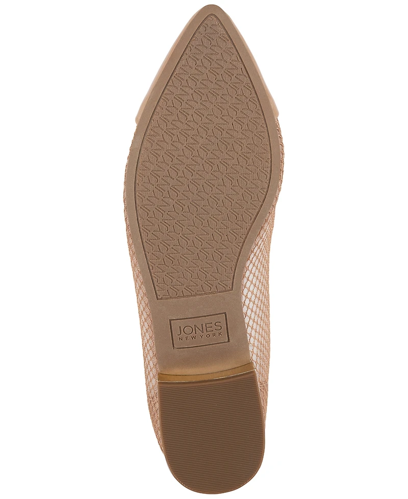 Jones New York Women's Qilulla Mesh Pointed Cap Toe Flats