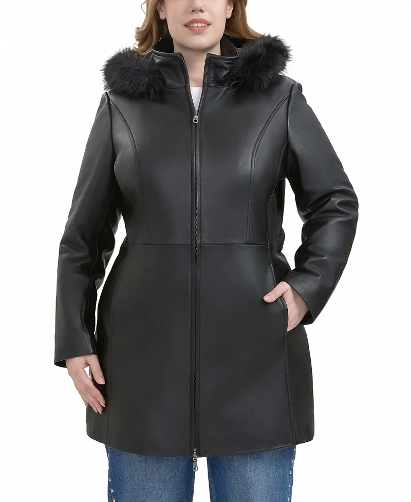 Bgsd Plus Greta Leather Parka Coat