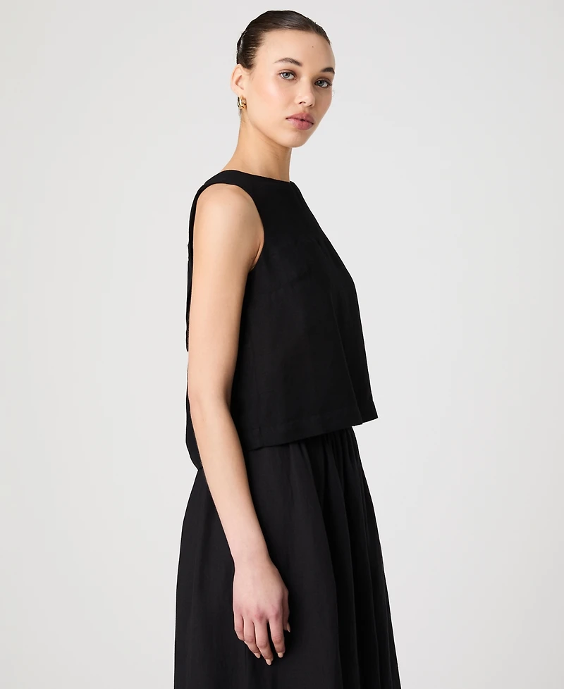 French Connection Women's Birdie Crewneck Sleeveless Top