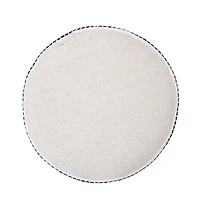 Upholstered Cotton Ottoman for Living Room Accent Chair and Footrest