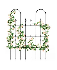 58 x 73 Inch Outdoor Garden Rose Arch Trellis for Climbing Plants