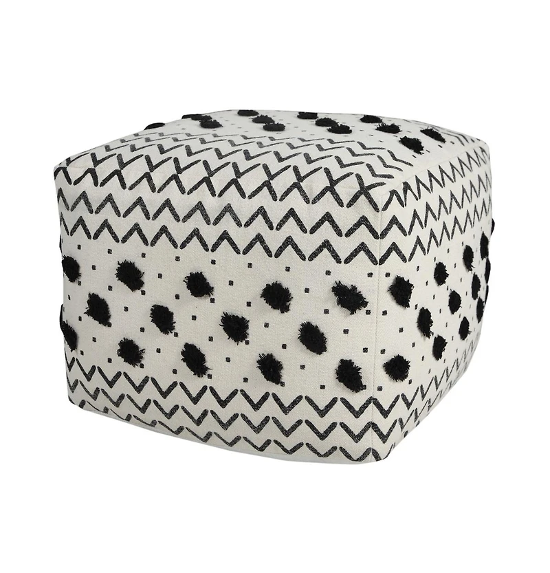 Comfortable Cotton Ottoman for Lounge Areas and Relaxation