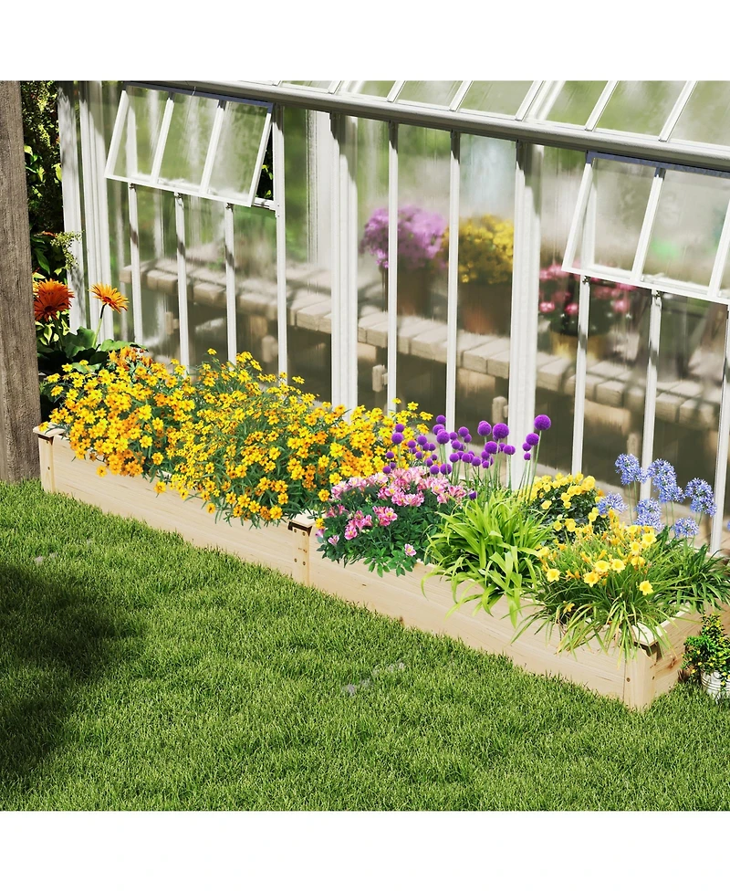 Raised Garden Bed with Legs and Drainage Holes for Backyard-Brown