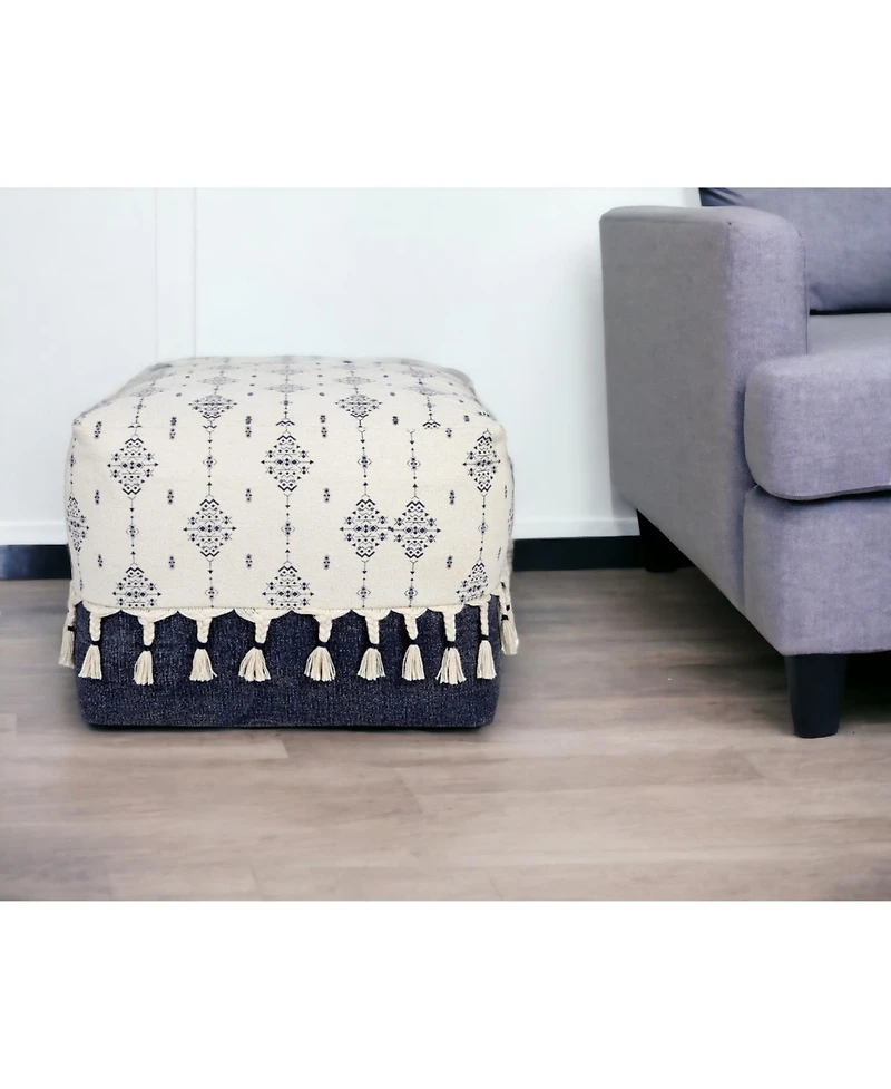 Soft Cotton Ottoman for Living Room Footrest and Comfortable Seating