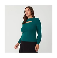 Estelle Alba Cut Out Fitted Sweater