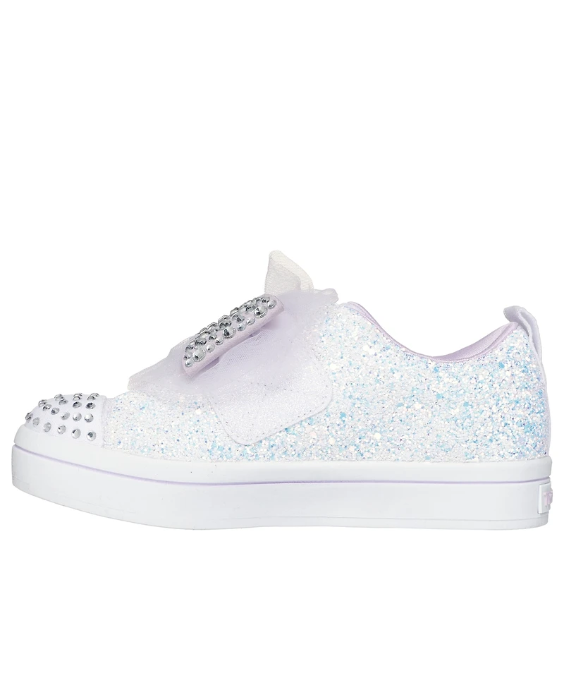 Skechers Little Girls Twinkle Toes: Twi-Lites 2.0 Sweetie Bow Fastening Strap Casual Sneakers from Finish Line