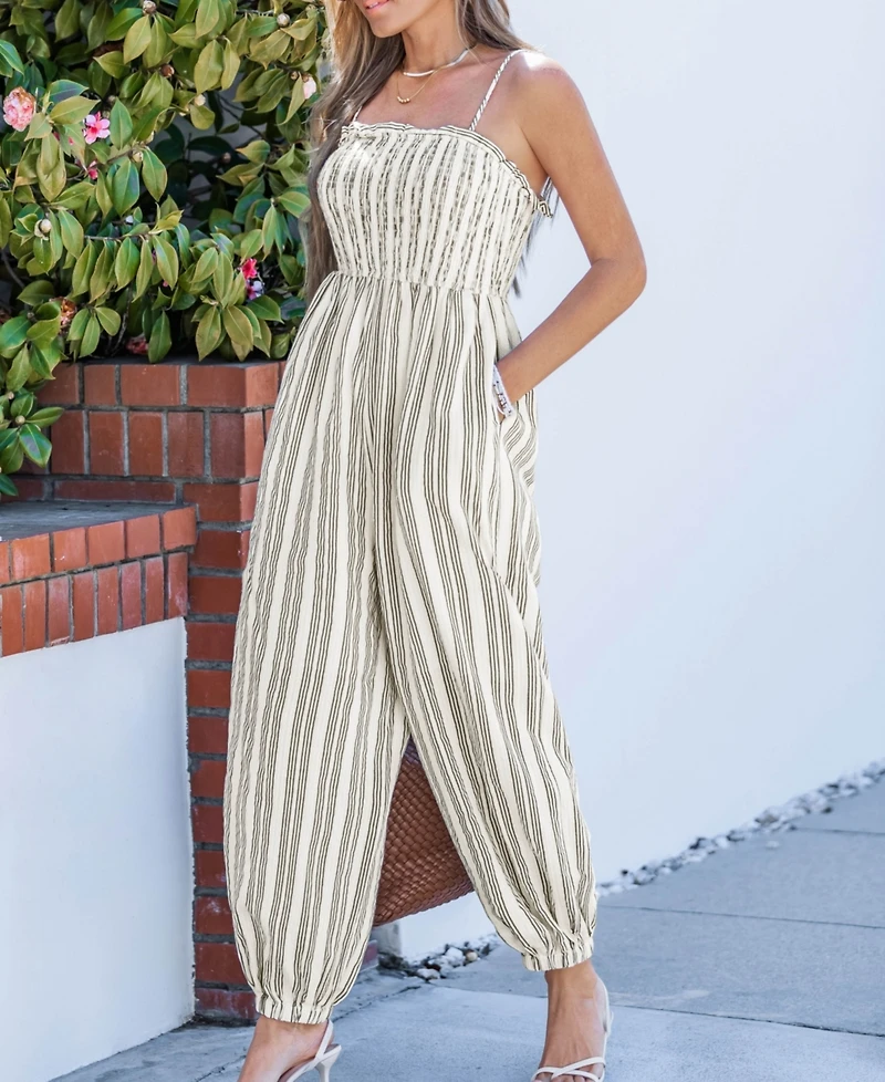 Cupshe Women's Breezy Striped Jumpsuit