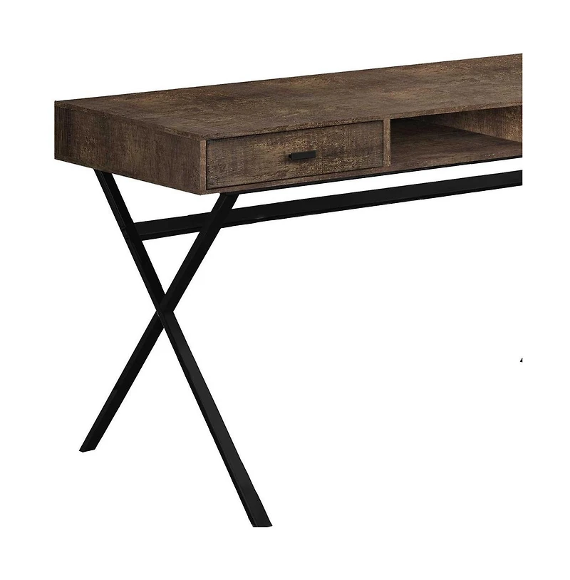 Modern Computer Desk with 2 Drawers and Sleek Work Surface