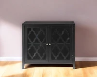 Two Glass Door Sideboard Cabinet with Adjustable Shelves