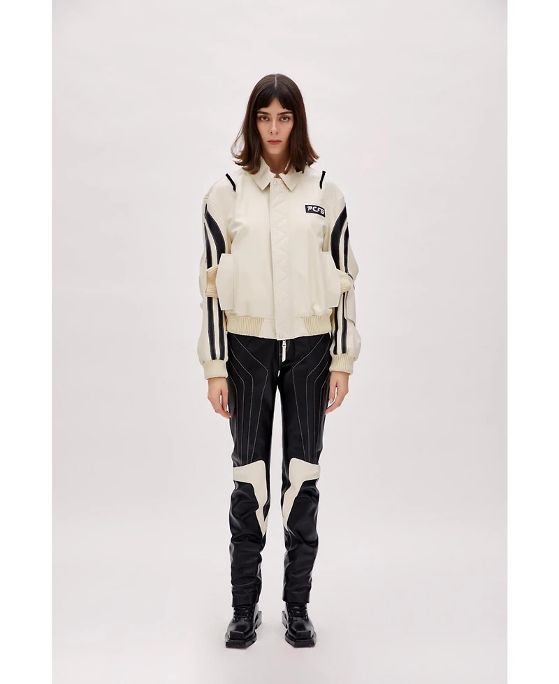 Pcfg Women's Boomerang Biker Leather Jacket