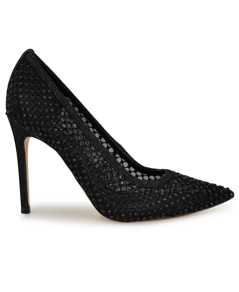 Nine West Women's Fresh Rhinestone Mesh Stiletto Pumps