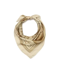 Coach Stacked Tabby Bags Print Silk Square Scarf