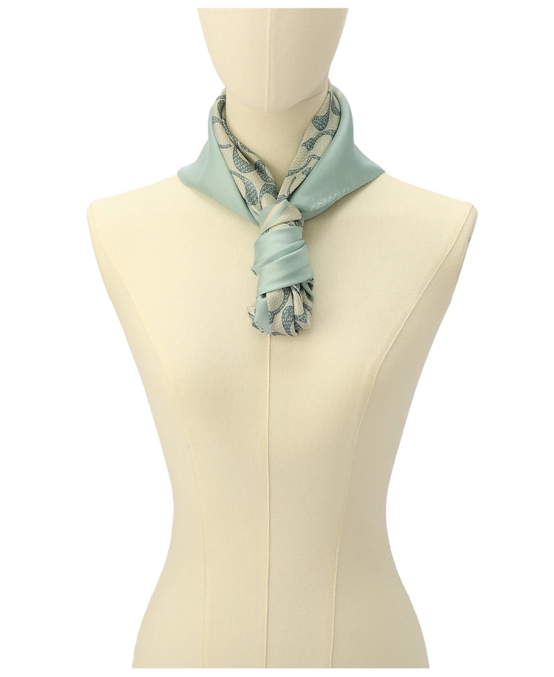 Coach Textured Signature Print Silk Square Scarf