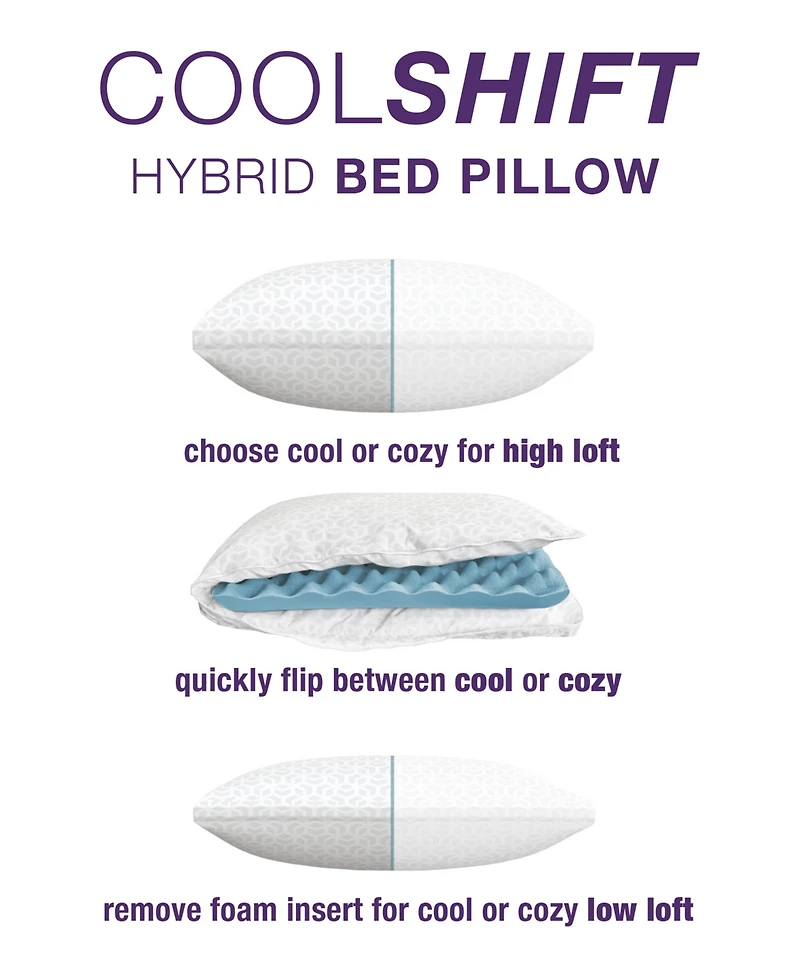IntelliSLEEP Tailored Rest CoolShift 4-in-1 Customizable Hybrid Bed Pillow