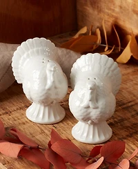 Lenox French Perle Carved Turkey Salt & Pepper Set