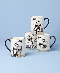 Lenox Nightmare Before Christmas Mugs, Set of 4