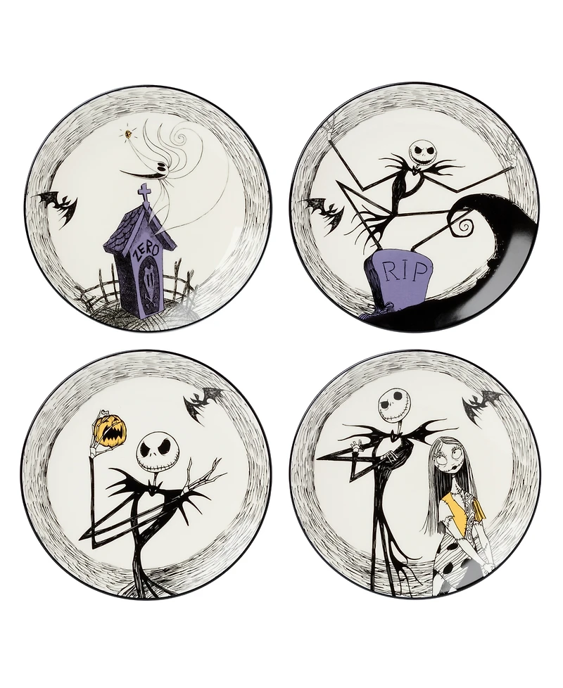 Lenox Nightmare Before Christmas Accent Plates, Set of 4