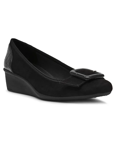 Anne Klein Women's Wyatt Buckle Wedge Pumps