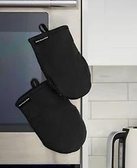 KitchenAid Gourmet Series Gridlines Mini Oven Mitts Set, Pack of 2