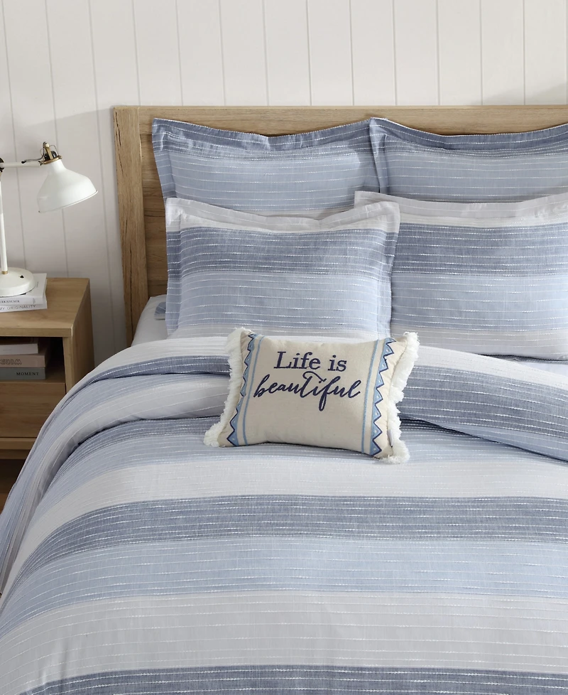 Levtex Sand Stripes Textured 3-Pc. Comforter Set