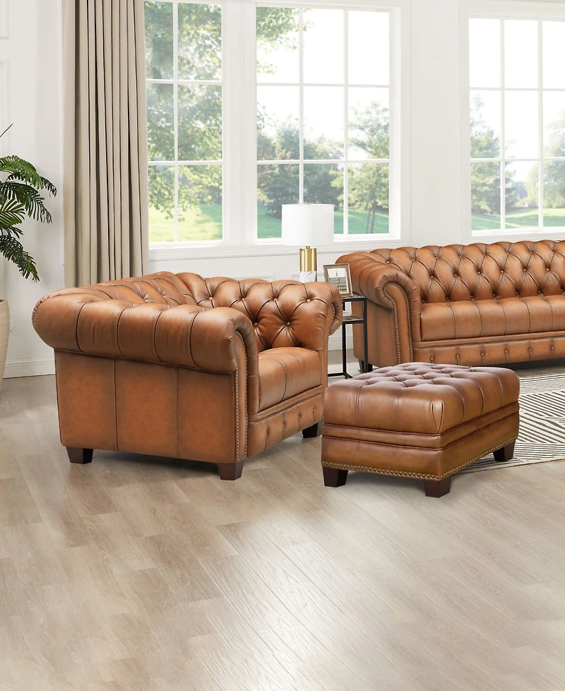 Hydeline York 50" Top Grain Leather Armchair