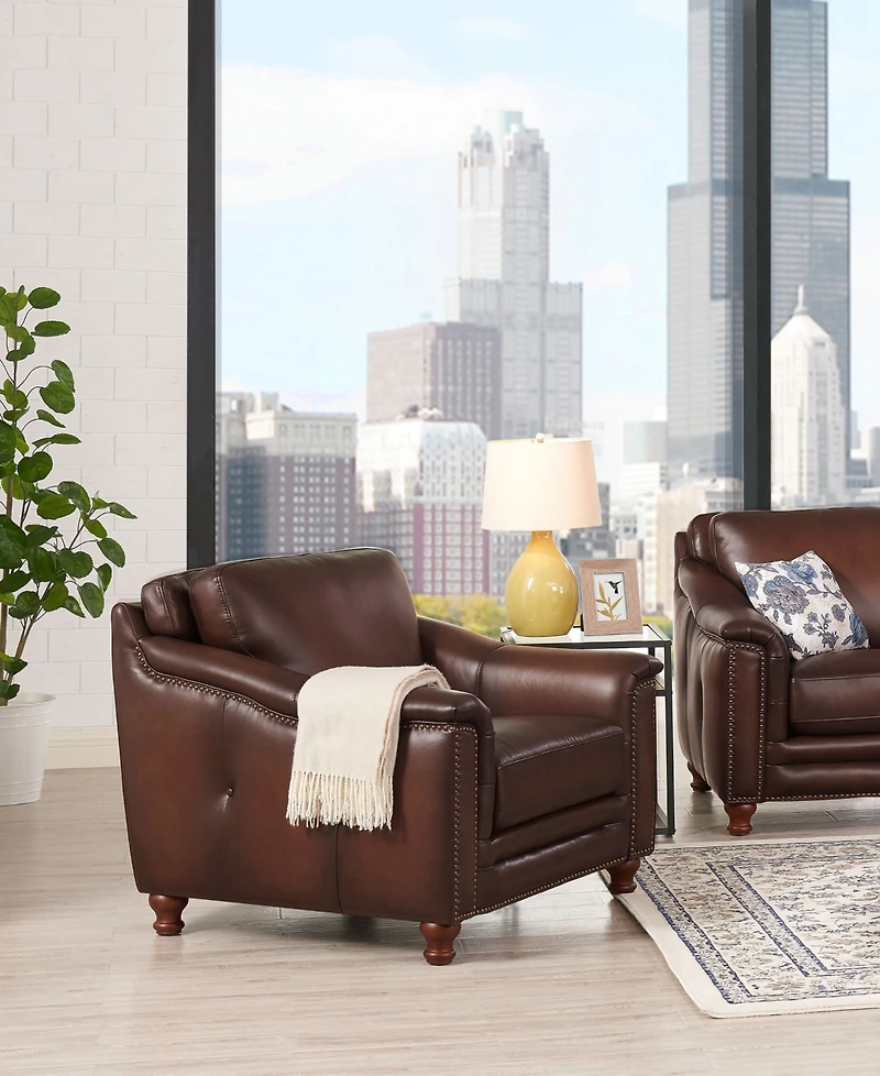 Hydeline Belfast 42" Top Grain Leather Armchair