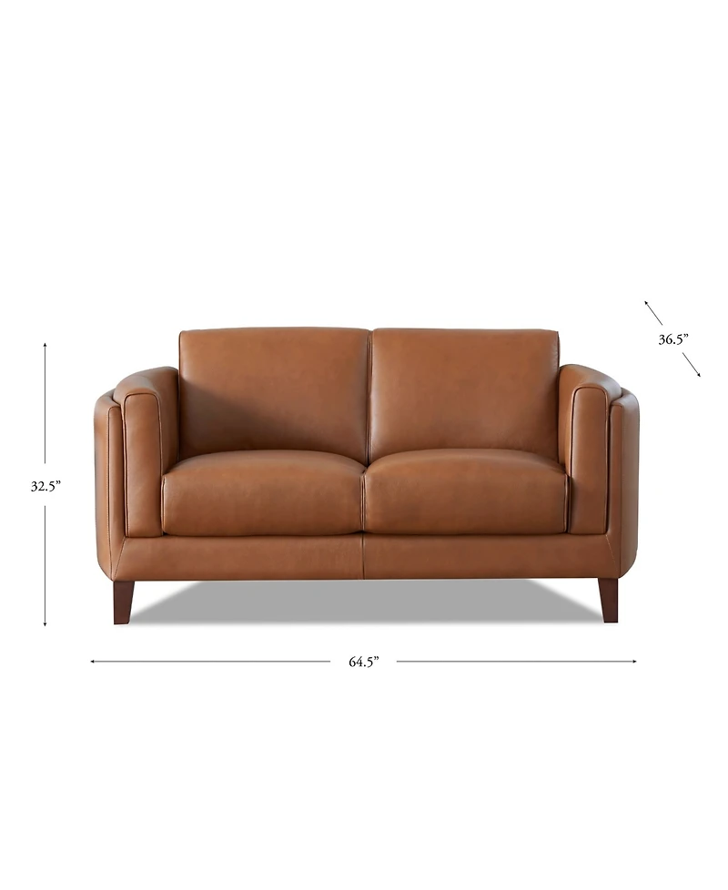 Hydeline Maui 65" Top Grain Leather Loveseat