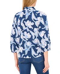 CeCe Women's Printed Raglan Top