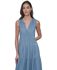 Dkny Jeans Women's Sleeveless Tiered Midi Dress - FJZ