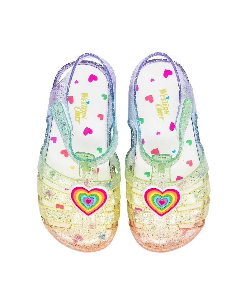 Western Chief Girls Wonder Everglitter Heart Lighted Sandal