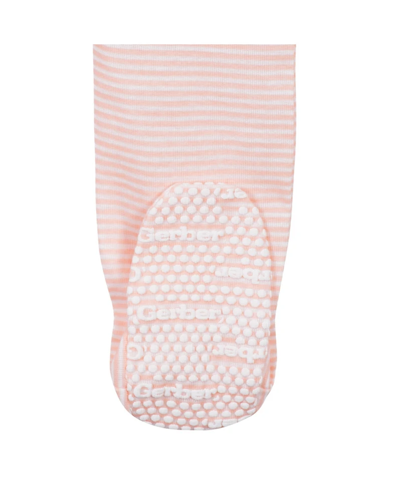 Gerber Toddler Girls 2-Pack Snug Fit Footed Cotton