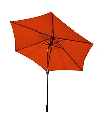 10 Feet Outdoor Patio Umbrella with Tilt Adjustment and Crank-Orange