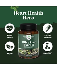 Olive Leaf Extract Capsules | High Strength Antioxidant Supplement with Pure Olive Leaf | 120ct