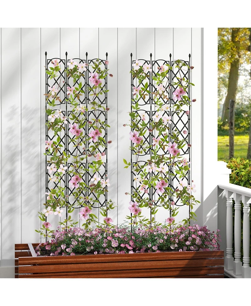3-Pack Outdoor Plant Support Frame for Raised Garden Bed