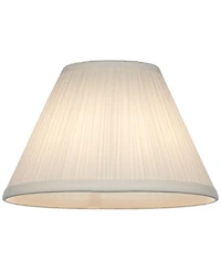 Springcrest Set of 2 Bell Lamp Shades White Mushroom Pleated Small 5" Top x 11" Bottom x 7.5" Slant Candelabra Clip-On Fitting