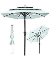Best Choice Products 10ft 3-Tier Patio Umbrella, Market Sun Shade w/ Tilt Adjustment
