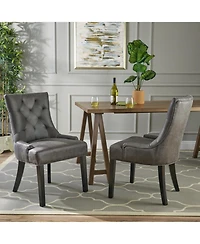 Streamdale Diamond Stitch Slate Dining Chairs