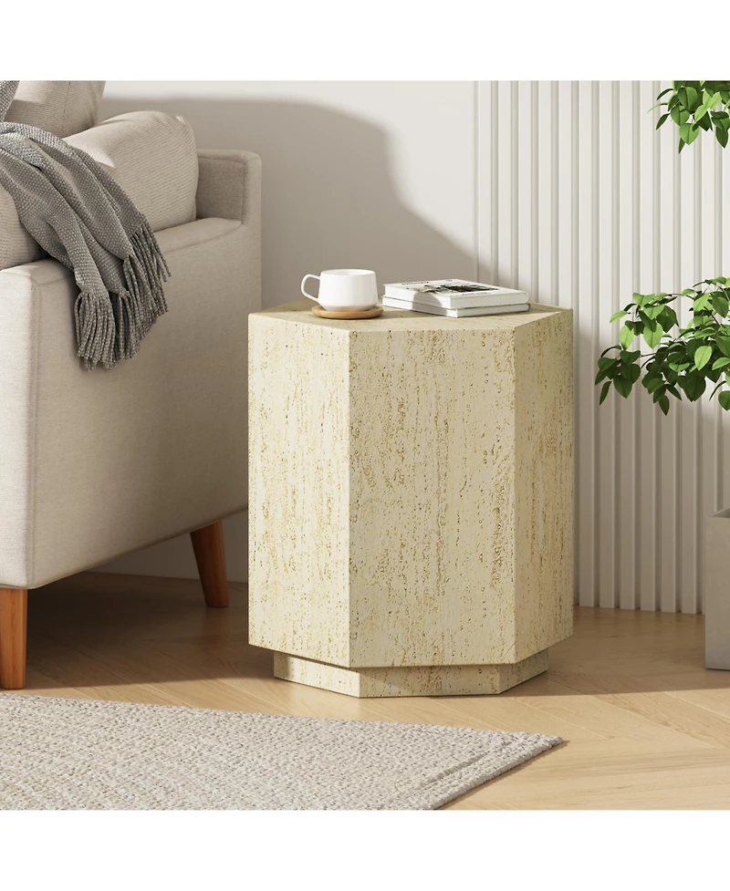 Streamdale Hexagonal Archaistic Side Table