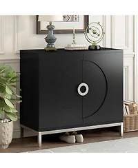 Streamdale Wooden and Metal Leg Accent Cabinet for Living and Dining Room