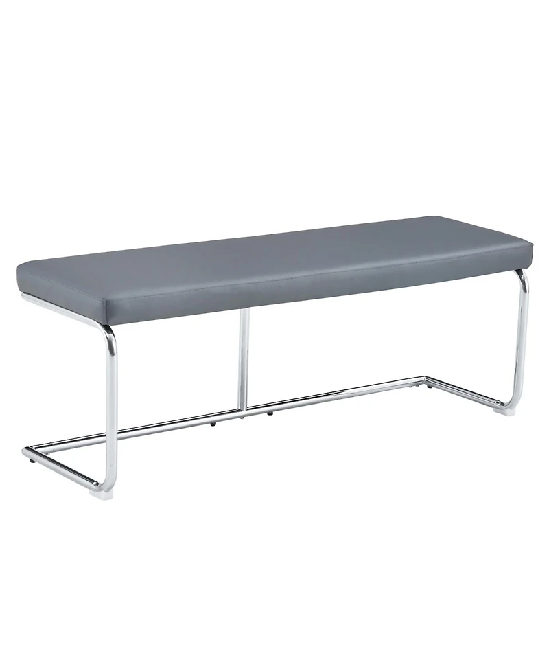 Streamdale Contemporary Faux Leather Bench for Entryway, Bed, or Dining
