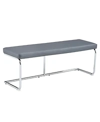 Streamdale Contemporary Faux Leather Bench for Entryway, Bed, or Dining