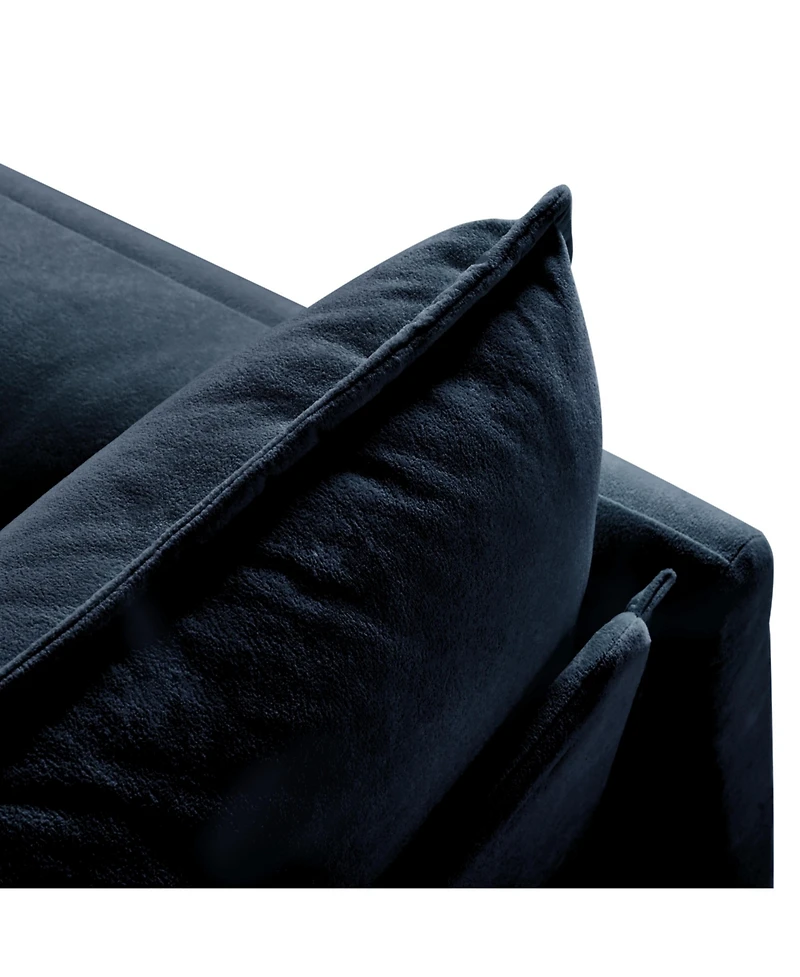 Streamdale U-Shaped Sectional Sofa with Ottomans - Chenille Blue