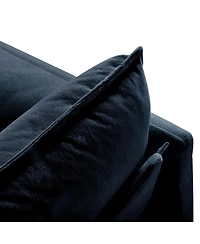 Streamdale U-Shaped Sectional Sofa with Ottomans - Chenille Blue