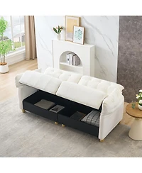 Streamdale Creamy Cloud Fabric Sofa
