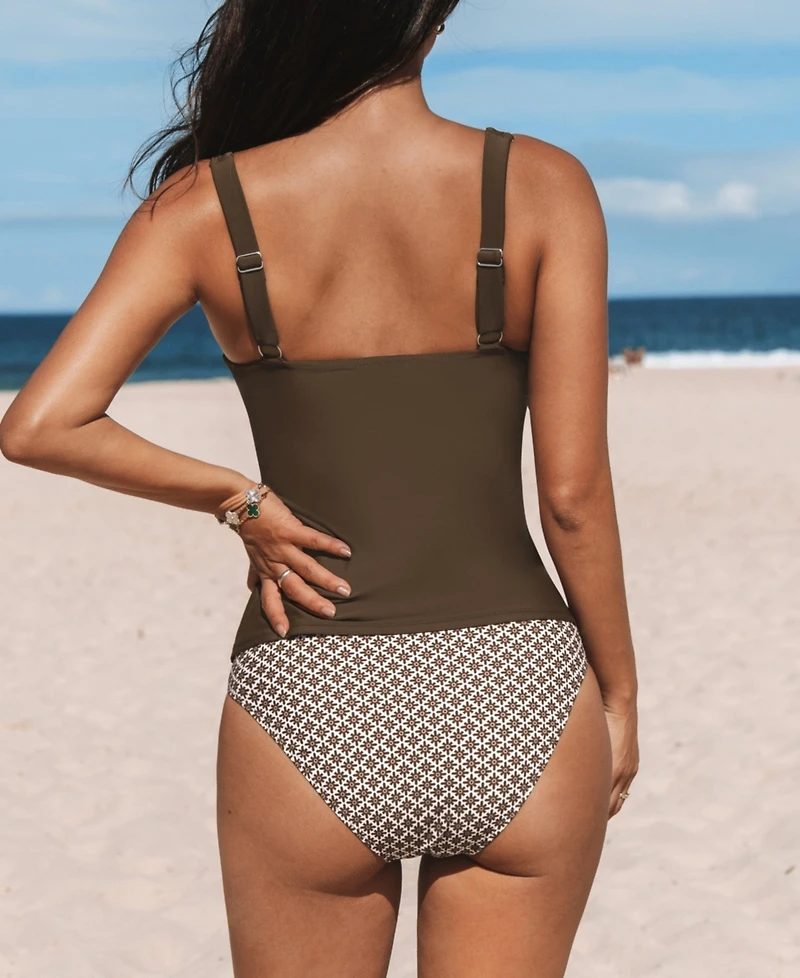 Women's Alluring Navy One-Piece Swimsuit with Ruched Detailing