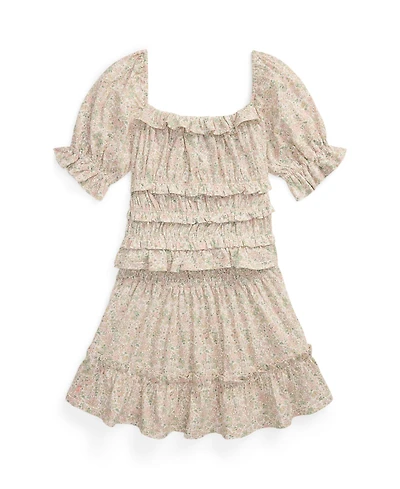 Polo Ralph Lauren Big Girls 2-Piece Floral Top and Skirt Set