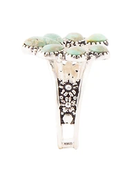 Barse Floral Blue Turquoise and Sterling Silver Ring