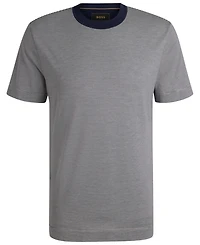 Boss by Hugo Men's Fineline Stripe Cotton-Silk T-Shirt