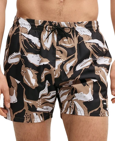 Boss by Hugo Men's Fully Lined Printed Swimsuit