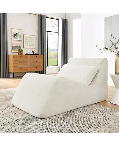 Streamdale Beige Memory Foam Bean Bag Chair